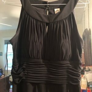 Floor length black dress